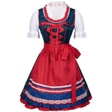 Womens Oktoberfest Dress Costume German Dirndl Dress 2 Pieces for Bavarian Carnival