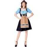 Womens Oktoberfest Dress Costume German Dirndl Dress for Bavarian Carnival with Hat