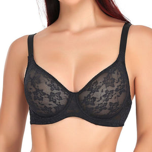 Womens One Smooth Plus Size Underwire Lace Bra Smoothing Comfortable Bra