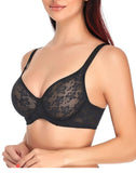 Womens One Smooth Plus Size Underwire Lace Bra Smoothing Comfortable Bra