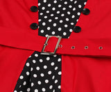 Womens Polka Dot 1950s Style Rockabilly Vintage Dress with Belt