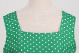 Womens Polka Dots Party Swing Dress Vintage 1950s Square Neck Retro Cocktail Dress