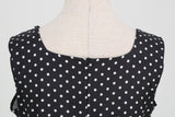 Womens Polka Dots Party Swing Dress Vintage 1950s Square Neck Retro Cocktail Dress