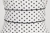 Womens Polka Dots Party Swing Dress Vintage 1950s Square Neck Retro Cocktail Dress