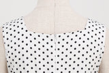 Womens Polka Dots Party Swing Dress Vintage 1950s Square Neck Retro Cocktail Dress