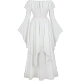 Womens Renaissance Costume Dress Medieval Long Sleeved Outfit Gown Irish Over Victorian Vintage Halloween