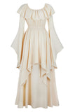 Womens Renaissance Costume Dress Medieval Long Sleeved Outfit Gown Irish Over Victorian Vintage Halloween