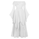 Womens Renaissance Costume Dress Medieval Long Sleeved Outfit Gown Irish Over Victorian Vintage Halloween