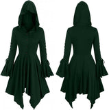 Womens Renaissance Costumes Hooded Robe Renaissance Dress Women Halloween Vintage Medieval Cloak