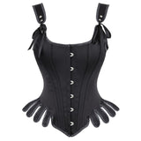 Womens Retro Victorian Overbust Bustier Waist Cincher Costume Top Corset