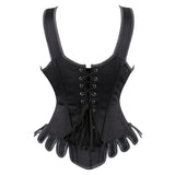 Womens Retro Victorian Overbust Bustier Waist Cincher Costume Top Corset