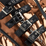 Womens Retro Victorian Steampunk Leather Underbust Bustier Corset