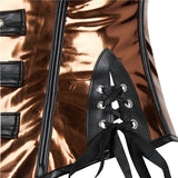 Womens Retro Victorian Steampunk Leather Underbust Bustier Corset