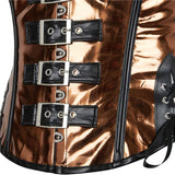 Womens Retro Victorian Steampunk Leather Underbust Bustier Corset