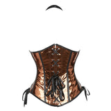 Womens Retro Victorian Steampunk Leather Underbust Bustier Corset