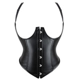 Womens Victorian Steampunk Leather Underbust Bustier Corset