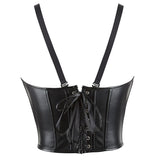 Womens Victorian Steampunk Leather Underbust Bustier Corset