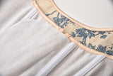 Womens Vintage 1920s Renaissance Lace Trim Tie Front Corset Bustier