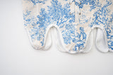 Womens Vintage Floral Print Grommet Lace Up Tie Front Corset Bustier Top