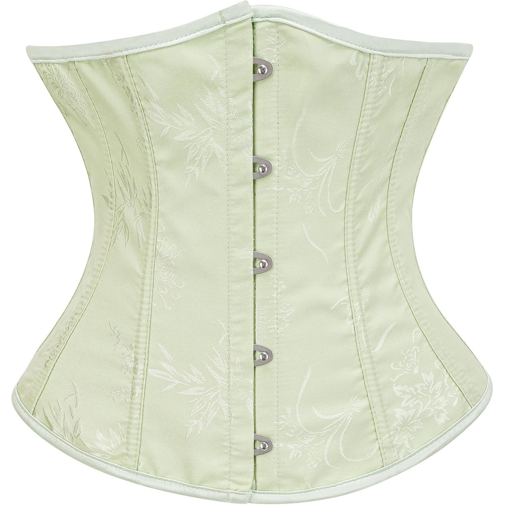 Womens Vintage Floral Print Underbust Corset Tops Vintage  display picture 1