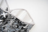 Womens Vintage Victorian Floral Denim Overbust Push Up Corset Bustier Top