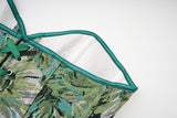 Womens Vintage Victorian Floral Denim Overbust Push Up Corset Bustier Top