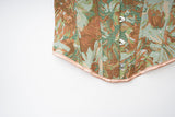 Womens Vintage Victorian Floral Denim Overbust Push Up Corset Bustier Top