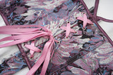 Womens Vintage Victorian Floral Denim Overbust Push Up Corset Bustier Top