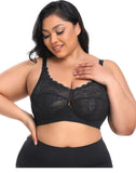 Womens Wireless Lace Plus Size Bras Ultra Thin Full Coverage Unlined Sexy Bralette