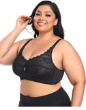 Womens Wireless Lace Plus Size Bras Ultra Thin Full Coverage Unlined Sexy Bralette