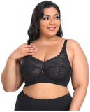 Womens Wireless Lace Plus Size Bras Ultra Thin Full Coverage Unlined Sexy Bralette