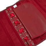 Zipper Front Faux Leather Overbust Corset Bustier Tops