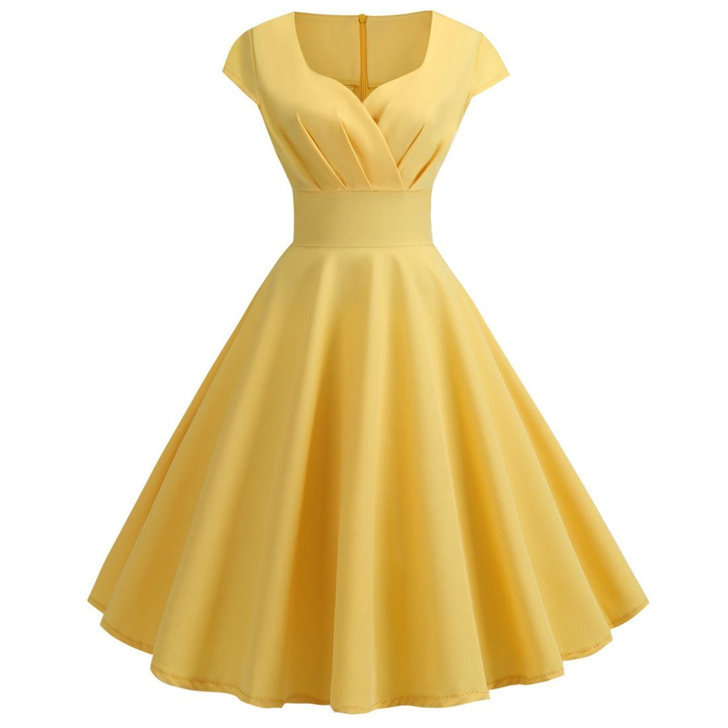 cocktail retro dress Women 1950s 1960s 1980s Retro Vintage Cocktail Party Swing Pink Prom R – Hiipps