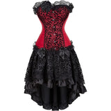 Renaissance Steampunk Corsets Halloween Victorian Vampire Costumes Set