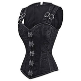 Double Buckle Straps Steampunk Corset