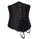 24 Steel Boned Brocade Underbust Waist Training Corset