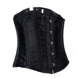 24 Steel Bones Waist Training Black Underbust Corset