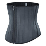 25 Steel Boned Latex Waist Trainer YKK Zip Up Corset