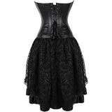 Machinery Steampunk Corset Womens Party Costume Skirt Set