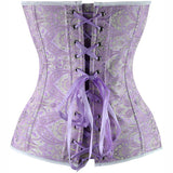 Classic Rouched Cups Brocade Overbust Corset