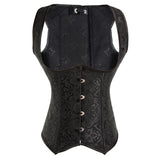 Embroidered Steampunk Hourglass Underbust Costume Vest Corset