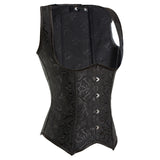 Embroidered Steampunk Hourglass Underbust Costume Vest Corset