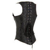 Embroidered Steampunk Hourglass Underbust Costume Vest Corset