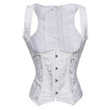 Embroidered Steampunk Hourglass Underbust Costume Vest Corset