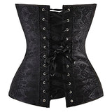 Classic Rouched Cups Brocade Overbust Corset