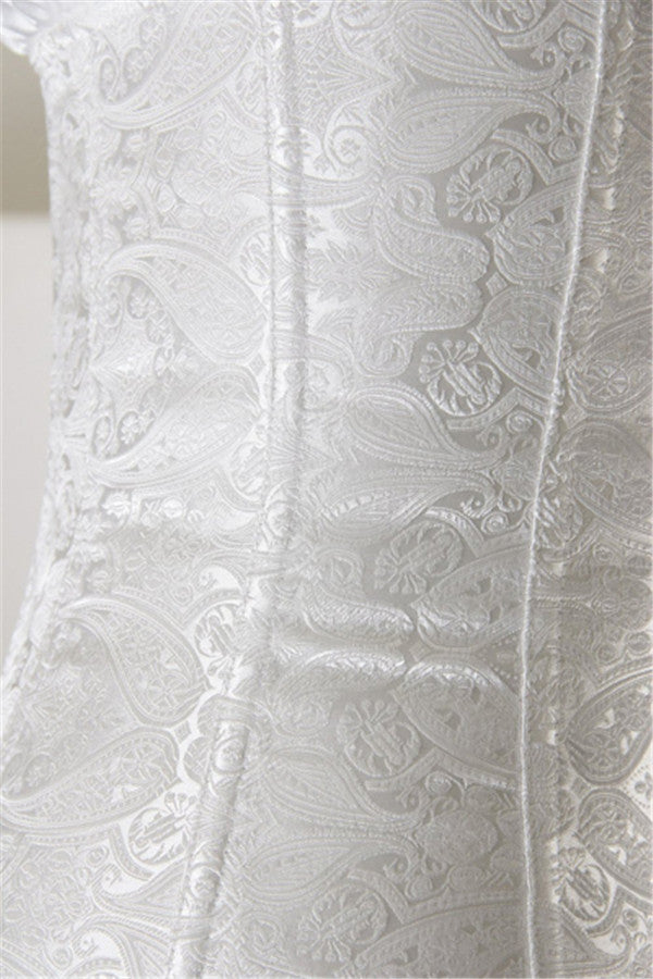 Classic Rouched Cups Brocade Overbust Corset
