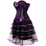 Corset Skirt Set Moulin Rouge Saloon Girl Costume Clubwear