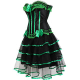 Corset Skirt Set Moulin Rouge Saloon Girl Costume Clubwear