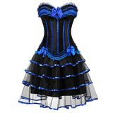 Corset Skirt Set Moulin Rouge Saloon Girl Costume Clubwear