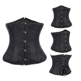 Fashion Classic Vintage Wedding Satin Brocade Underbust Corset